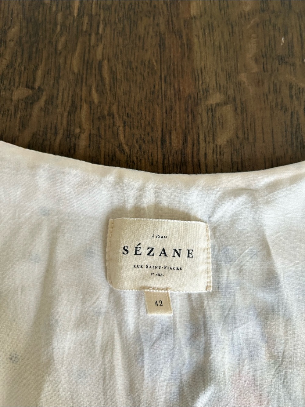 Sezane Lilly dress in poppy print floral mini dress button down short sleeve - Picture 8 of 16